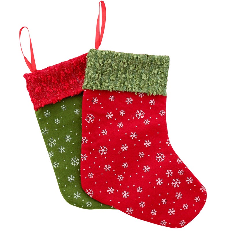 Partay Shenanigans Christmas Stockings - 24 Pack 9" Mini Christmas Favor Treat Bag Stockings in Red and Green Bags and for Gift Exchange Party Favor - Image 1